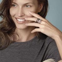 Annamaria Cammilli Ring DUNE Black Lava Gold mit 4 Diamanten GAN0778E Model