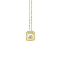 Annamaria Cammilli Halskette 18 Karat Lemon Bamboo Gold Anhänger mit Diamanten My Way GPE2667Y | UHREN01