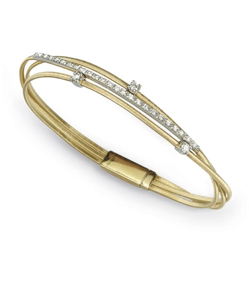 Marco Bicego Armband Goa Gold mit Diamanten 3 Stränge BG617 B2 YW