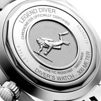 Longines Legend Diver 39mm Blau Edelstahl-Armband Automatik Herren Uhr L3.764.4.90.6 Boden