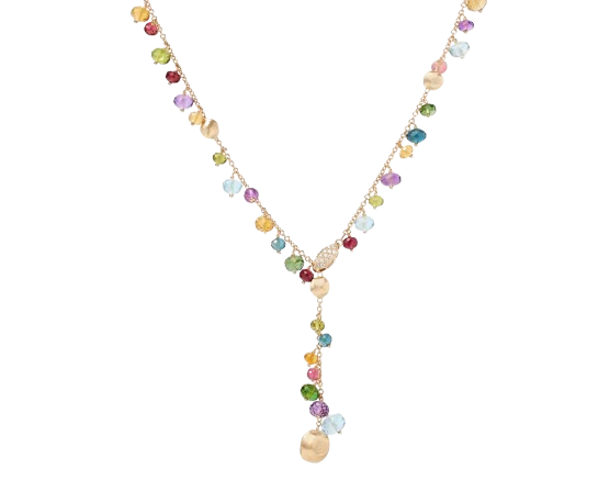 Marco Bicego Africa Gem Halskette mit Edelsteinen und Diamant-Pavé-Verschluss CB2784-B MIX02 Y 02 Detail 