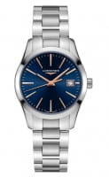 Longines Conquest Classic Damenuhr blau silber Edelstahl-Armband 34mm L2.386.4.92.6 zum günstigen Preis online kaufen | UHREN01