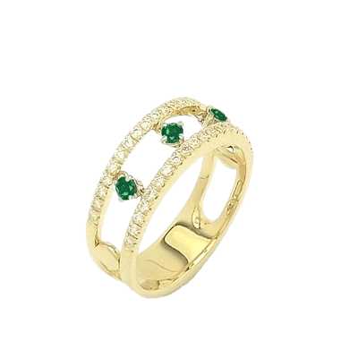Ponte Vecchio Gioielli Sirio Ring Smaragd 18 Karat Gelbgold Damenring CA1770SMY Soldat