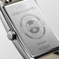 Longines DolceVita Damenuhr 37mm Zifferblatt weiß Leder-Armband Beige Quarz L5.512.4.11.7 Boden
