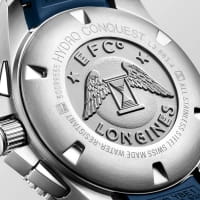 Longines HydroConquest Automatik Chronograph Blau 43mm Kautschuk-Armband L3.883.4.96.9 Boden