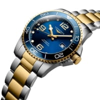 Longines HydroConquest Automatic Herrenuhr 41mm Blau Bicolor Edelstahl-Armband L37813967