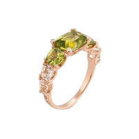 Ponte Vecchio Gioielli Iris Ring Peridot 3,2 ct. Diamant 18 Karat Rosegold Damenring CA1761PDR Soldat