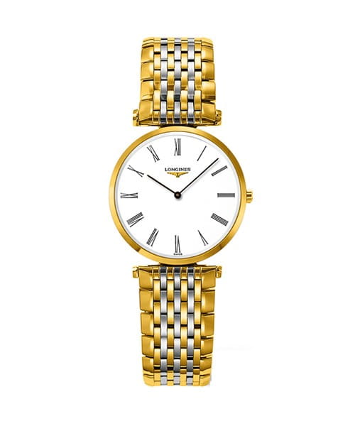 Longines La Grande Classique Damen-Uhr Bicolor Gold SIlber Zifferblatt weiß L4.512.2.11.7 zum günstigen Preis online kaufen | UHREN01