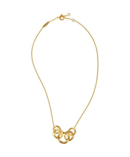 Marco Bicego Jaipur Link Halskette Gold mit fünf Ringen 18 Karat CB1375 | UHREN01