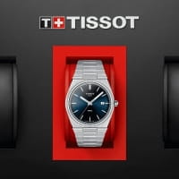Tissot PRX Herrenuhr 40mm Quarz Grau Blau Edelstahl-Armband T137.410.11.041.00