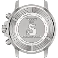 Tissot Seastar 1000 Chronograph 45mm Quarz Schwarz Blau Kautschuk-Armband T120.417.17.051.02 Boden