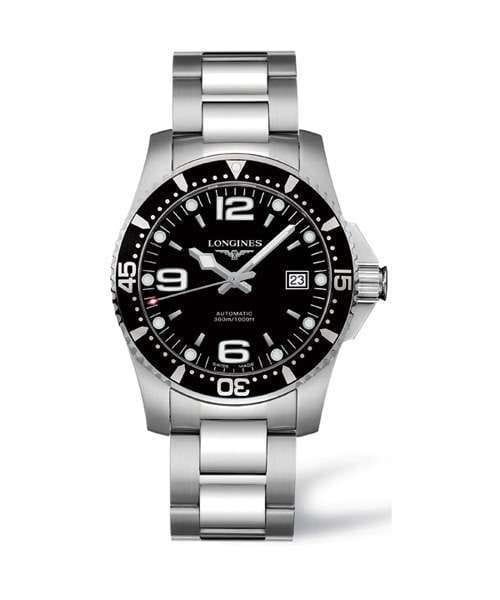 Longines HydroConquest Automatic 41mm Herren-Uhr Edelstahl schwarz L3.742.4.56.6 zum günstigen Preis online kaufen | UHREN01