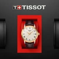Tissot Classic Dream Herrenuhr Gold Leder-Armband Quarz 42mm T129.410.26.263.00 Box