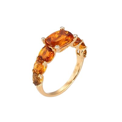 Ponte Vecchio Gioielli Iris Ring Citrin 3,2 ct. Diamant 18 Karat Rosegold Damenring CA1761CPY Soldat