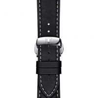 Tissot Gentleman Powermatic 80 Silicium Herren Uhr Schwarz Leder-Armband 40mm T127.407.16.051.00