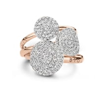 BIGLI Mini Sweety Ring Rosegold mit 75 Diamanten B23R156RWdia Set