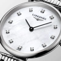 Longines La Grande Classique Damen-Uhr silber weiß mit Diamanten 24mm L4.209.4.87.6 Detail