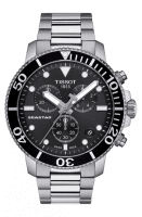 Tissot Seastar 1000 Chronograph schwarz Edelstahl-Armband Quarz T120.417.11.051.00 Detail