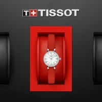 Tissot Lovely Round Perlmutt Zifferblatt Leder Armband Rot Damenuhr 19,5mm Quarz T140.009.16.111.00 Box