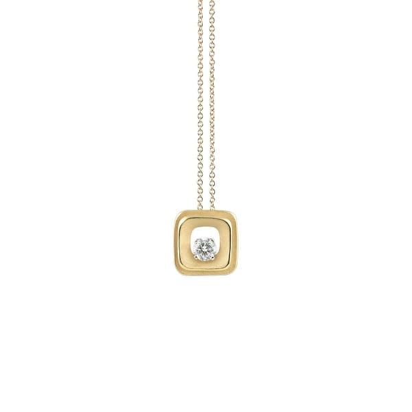 Annamaria Cammilli Halskette 18 Karat Yellow Sunrise Gold Anhänger mit Diamanten My Way GPE2667U | UHREN01
