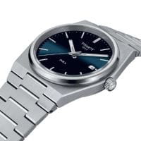 Tissot PRX Herrenuhr 40mm Quarz Grau Blau Edelstahl-Armband T137.410.11.041.00 Detail