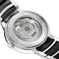 Rado Centrix Jubile Automatik Diamonds 39,5 mm Herren Damen Uhr Schwarz Silber Keramik R30018712 Boden