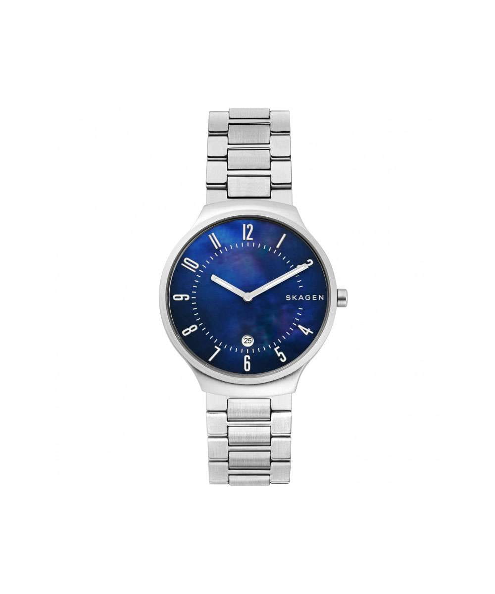 Skagen Grenen Uhr Herren 38mm Blau Edelstahl-Armband Quarz SKW6519 