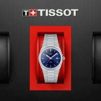 Tissot PRX 35mm Quarz Silber Blau Edelstahl-Armband T137.210.11.041.00