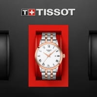 Tissot Classic Dream Herrenuhr Bicolor Rosegold Weiß Quaz 42mm T129.410.22.013.00