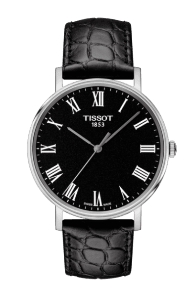 Tissot Everytime Medium Uhr 38mm schwarz Leder-Armband Quarz T109.410.16.053.00