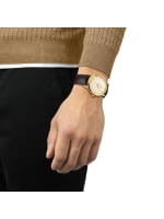 Tissot Classic Dream Herrenuhr Gold Leder-Armband Quarz 42mm T129.410.36.261.00 Arm