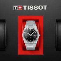 Tissot PRX Herrenuhr 40mm Quarz Grau Schwarz Edelstahl-Armband T137.410.11.051.00 Box
