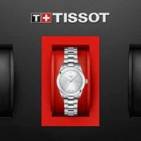 Tissot T-My Lady Silber Leder- &amp; Edelstahl-Armband Quarz Damenuhr T132.010.11.031.00