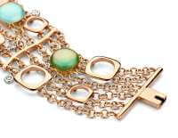 Bigli Mini Sweety Damen Armband 18-Karat Roségold mit Farbsteinen verziert mit Diamanten 20A34Rb Details
