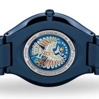 Rado True Thinline My Bird Limited Edition Damen Herren Keramik Uhr Blau Quarz 39mm R27014152