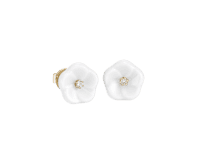Meissen Ohrringe 2 Blüten Royal Blossom Porzellan Gelbgold MPJ55BL38600