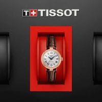 Tissot Bellissima Automatik Rosegold 29mm Leder-Armband Damenuhr T126.207.36.013.00