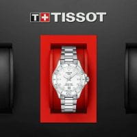 Tissot Seastar 1000 Quarz 36mm Uhr Damen Herren Silber Weiß T120.210.11.011.00 Box