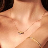 Luisa Rosas SEA Damen Halskette Gold mit Diamanten LRSE303 Tragebild