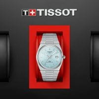 Tissot PRX Powermatic 80 Automatik Hellblau Waffelmuster Herrenuhr 40mm T137.407.11.351.00 Box
