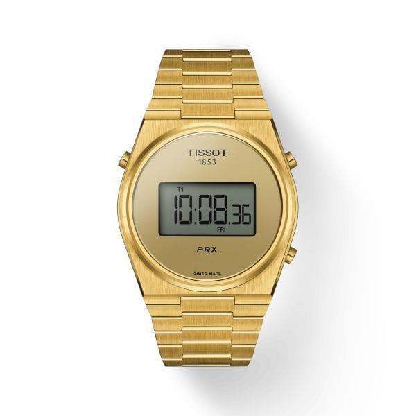 Tissot PRX Digital Herrenuhr 40mm Quarz Gold Edelstahl-Armband T137.463.33.020.00