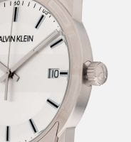 Calvin Klein Herren Armbanduhr Evidence 42mm mit weißen Zifferblatt K8R111D6 nah