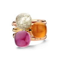 BIGLI Mini Sweety Ring Rosegold mit Diamant Rutilquarz Perlmutt 20R88Rrutmpbi Kombi