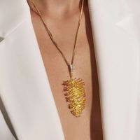 Luisa Rosas Skin Aurea Anhänger Kette Gold Diamanten LRSK196 Model1
