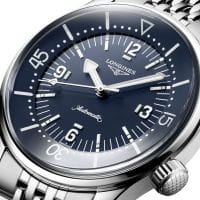 Longines Legend Diver 39mm Blau Edelstahl-Armband Automatik Herren Uhr L3.764.4.90.6 Detail