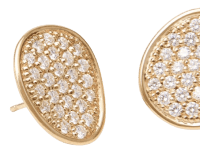 Marco Bicego Lunaria Alta Damen Ohrringe Diamanten Pave Gold Ohrstecker OB1417 B Y 2Y Detail