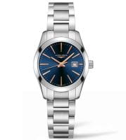 Longines Conquest Classic Damenuhr Silber Blau 29mm Edelstahl-Armband L2.286.4.92.6 zum günstigen Preis online kaufen | UHREN0