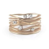 Annamaria Cammilli Ring Dune Natural Beige Gold mit 5 Diamanten GAN0914N