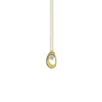 Annamaria Cammilli Halskette Lemon Bamboo Gold 18 Karat Anhänger mit Diamanten Dune Assolo GPE1548Y | UHREN01
