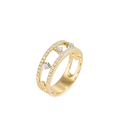 Ponte Vecchio Gioielli Sirio Ring Diamant 18 Karat Gelbgold Damenring CA1770BRY Detail